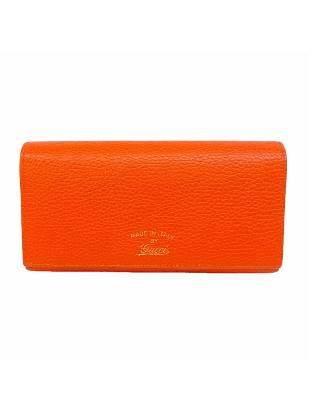 Gucci Wallet Swing Leather Orange Champagne Gold